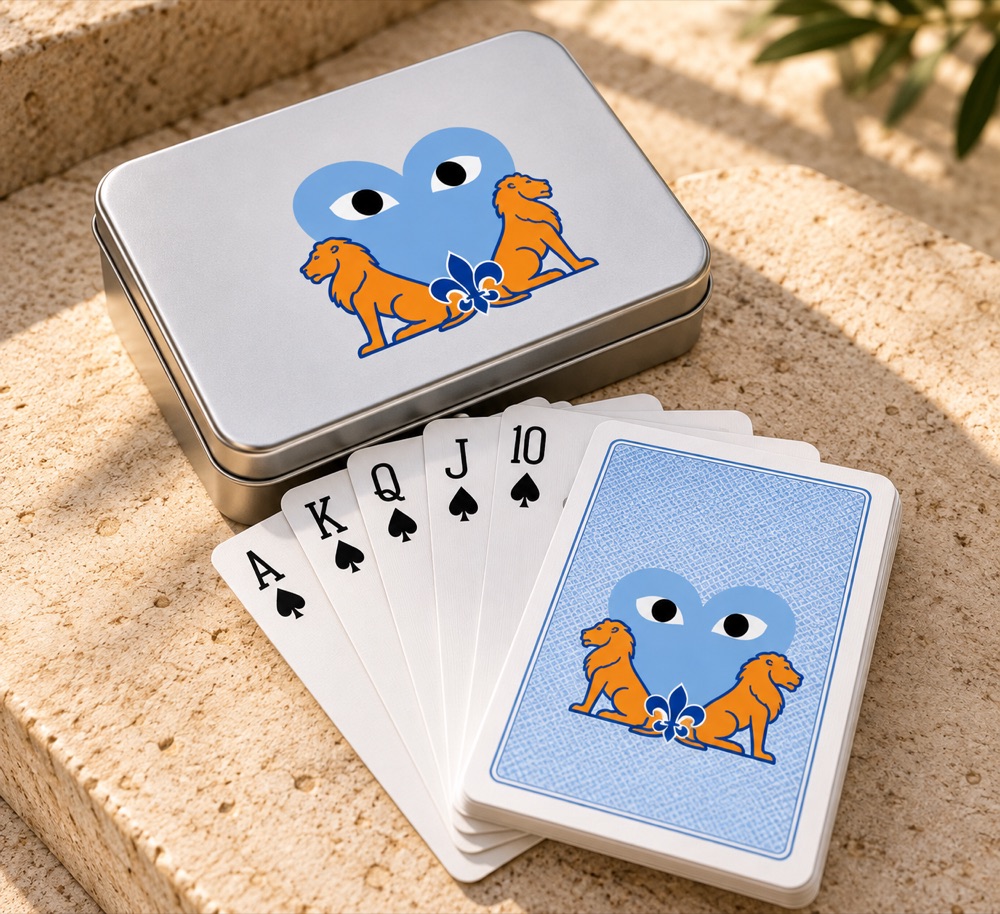 Jeu de cartes personnalisé avec sa boîte métallique