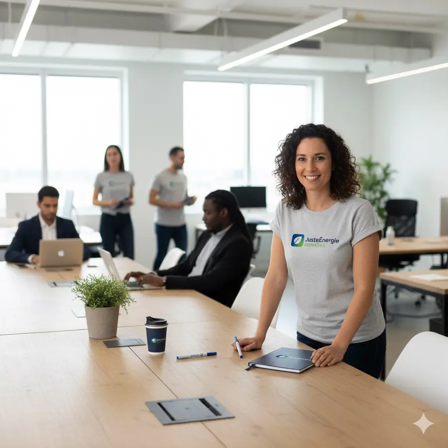Vestiaire corporate et goodies personnalisés pour Juste Énergie